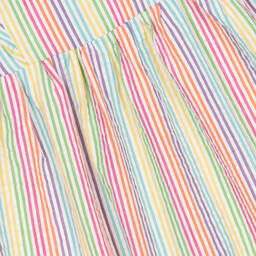 Boboli-Girls Multicolour Striped Cotton Dress | Childrensalon Outlet