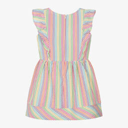 Boboli-Girls Multicolour Striped Cotton Dress | Childrensalon Outlet