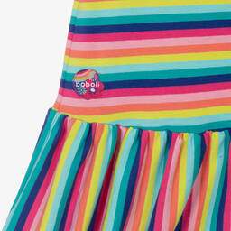 Boboli-Girls Multicolour Striped Cotton Dress | Childrensalon Outlet