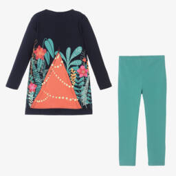 Boboli-Girls Navy Leggings Outfit | Childrensalon Outlet