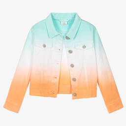 Boboli-Оранжево-голубая хлопковая куртка | Childrensalon Outlet