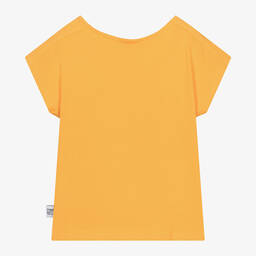 Boboli-Girls Orange Cotton T-Shirt | Childrensalon Outlet