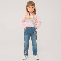 Boboli-Розовый топ и голубые брюки | Childrensalon Outlet