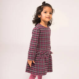 Boboli-Girls Pink Check Dress Set | Childrensalon Outlet