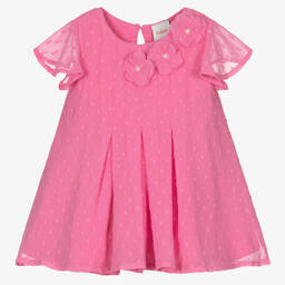 Boboli-Girls Pink Chiffon Dress | Childrensalon Outlet