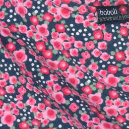 Boboli-Girls Pink Cotton Floral Playsuit | Childrensalon Outlet