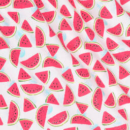 Boboli-Girls Pink Cotton Watermelon Print Dress | Childrensalon Outlet