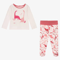 Boboli-Girls Pink Dinosaur Babygrow Gift Set | Childrensalon Outlet