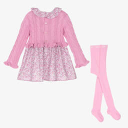 Boboli-Girls Pink Knit Dress Ensemble | Childrensalon Outlet