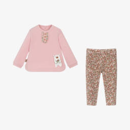Boboli-Girls Pink Leggings Outfit Set | Childrensalon Outlet