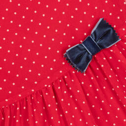 Boboli-Красное шифоновое платье в горошек | Childrensalon Outlet