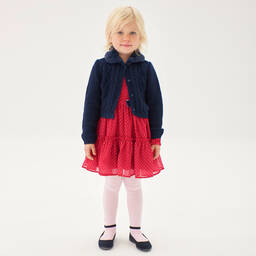 Boboli-Красное шифоновое платье в горошек | Childrensalon Outlet