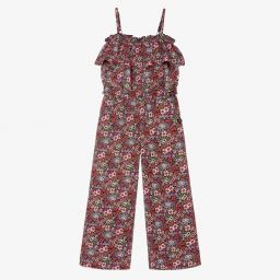 Boboli-Красный топ и брюки в цветочек для девочек | Childrensalon Outlet