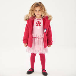 Boboli-Girls Red Hooded Coat | Childrensalon Outlet