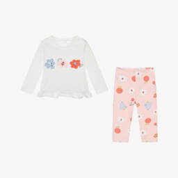 Boboli-Girls' Soft Pink Legging Duo | Childrensalon Outlet