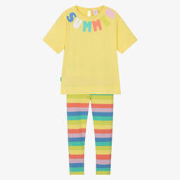 Boboli-Girls Sunny Cotton Leggings Ensemble | Childrensalon Outlet