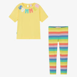 Boboli-Girls Sunny Cotton Leggings Ensemble | Childrensalon Outlet