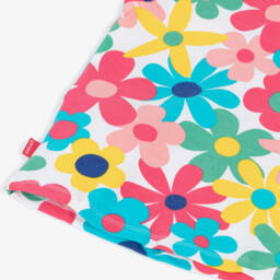 Boboli-Girls Vibrant Floral Cotton Tee | Childrensalon Outlet