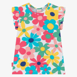Boboli-Girls Vibrant Floral Cotton Tee | Childrensalon Outlet