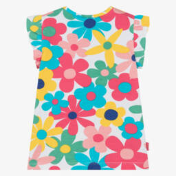 Boboli-Girls Vibrant Floral Cotton Tee | Childrensalon Outlet