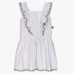 Boboli-Белое хлопковое платье для девочек | Childrensalon Outlet