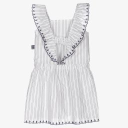 Boboli-Белое хлопковое платье для девочек | Childrensalon Outlet