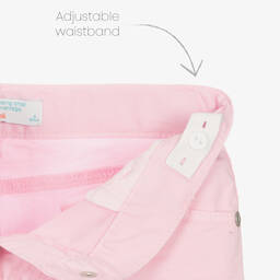 Bobux-طقم شورت قطن جيرسي لون أبيض وزهري للبنات | Childrensalon Outlet