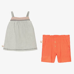 Boboli-Белый топ и розовые шорты | Childrensalon Outlet