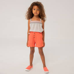 Boboli-Белый топ и розовые шорты | Childrensalon Outlet