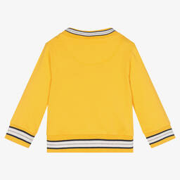 Boboli-Girls Yellow Cotton Daisy Zip-Up Top | Childrensalon Outlet