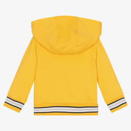 Boboli-Girls Yellow Cotton Daisy Zip-Up Top | Childrensalon Outlet
