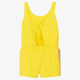 Boboli-Желтый хлопковый комбинезон со слоганом | Childrensalon Outlet