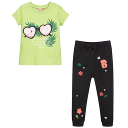 Boboli-Комплект зеленого и черного цвета со спортивными брюками | Childrensalon Outlet