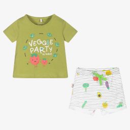 Boboli-Зеленая футболка и шорты из хлопка для малышей | Childrensalon Outlet
