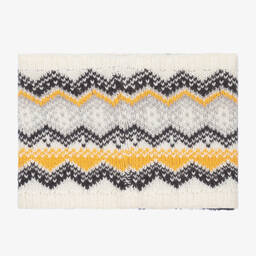 Boboli-Кремовый вязаный снуд с узором фэр-айл | Childrensalon Outlet