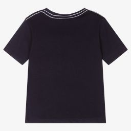 Boboli-تيشيرت قطن لون كحلي للأولاد | Childrensalon Outlet