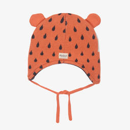 Boboli-Orange Knitted Fox Hat  | Childrensalon Outlet