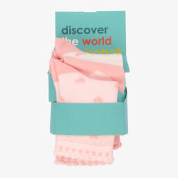 بوبولي-جوارب مزيج قطن لون زهري للبنات (عدد 3) | Childrensalon Outlet