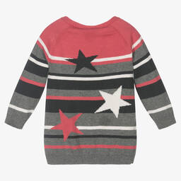 Boboli-Pink & Grey Stars Dress Set | Childrensalon Outlet
