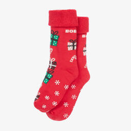 Bobux-جوارب مزيج قطن محبوك لون أحمر | Childrensalon Outlet
