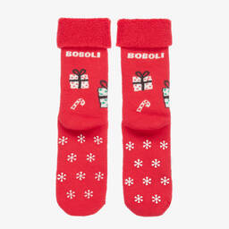 Bobux-جوارب مزيج قطن محبوك لون أحمر | Childrensalon Outlet