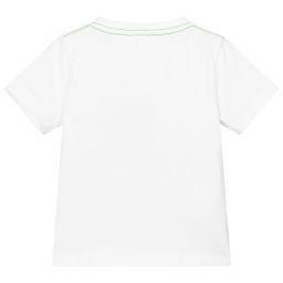 Boboli-White Giraffe Cotton T-Shirt | Childrensalon Outlet