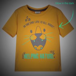 Boboli-تيشيرت قطن لون أصفر للأولاد | Childrensalon Outlet