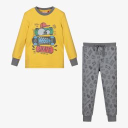 Boboli-Желто-серая хлопковая пижама | Childrensalon Outlet