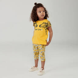 Boboli-Желтая футболка с зебрами и легинсы | Childrensalon Outlet