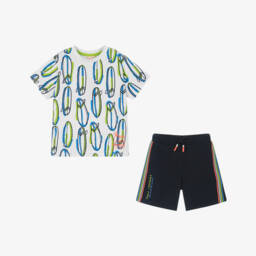 Boboli-طقم قطني للأولاد مستوحى من أجواء ركوب الأمواج | Childrensalon Outlet