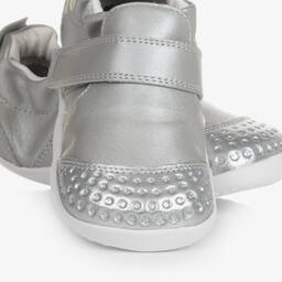 Bobux-Серебристые кожаные пинетки для малышек | Childrensalon Outlet