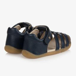 Bobux Совершенствуйтесь-Синие кожаные сандалии для малышей | Childrensalon Outlet