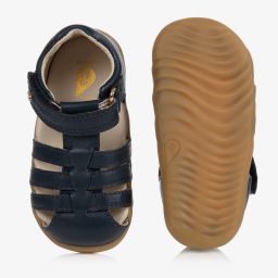 Bobux Совершенствуйтесь-Синие кожаные сандалии для малышей | Childrensalon Outlet