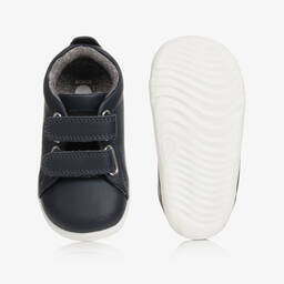 Bobux-Синие кожаные кроссовки-пинетки | Childrensalon Outlet